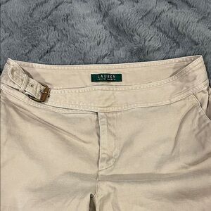 Lauren Ralph Lauren Women Beige Buckle Pants